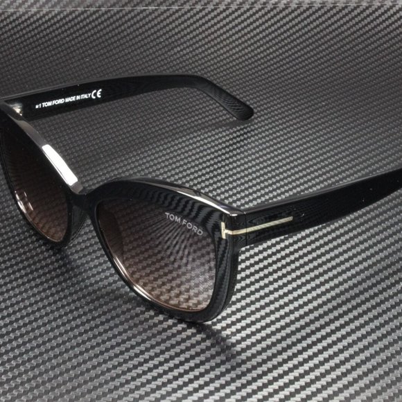 Tom Ford Matte Black Women's 56mm Sunglasses! NEW!